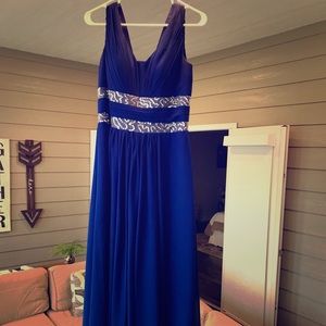 Electric Blue, A-line Bridesmaid Dress